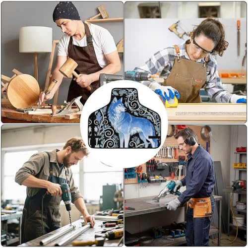 Delantal de trabajo Blue Wolf con 8 bolsillos ajustable miniatura 6