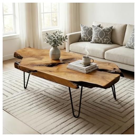 Unique Live Edge Wood Coffee Table