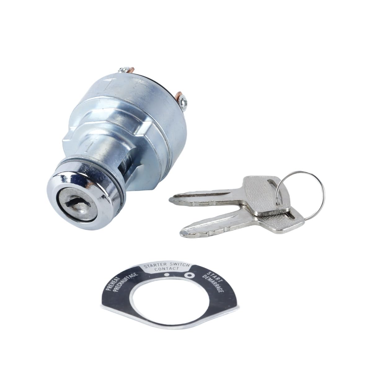 Ausi Interruttore di accensione di ricambio con 2 chiavi compatibile con Kubota B5100 B6100 B7100 Grasshopper 721 Cub Cadet 66706-55120
