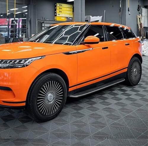Image of CREON Vinyl Wrap for Car & Bike Self Adhesive Vinyl Wrap Sheet Sticker & Decal Roll Film Auto Car Vehical Air Release (2 feet x 8 feet, Orange Glossy Wrap)