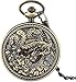 Produktbild KUANDARGG Automatische mechanische Retro Exquisite Steampunk Anhänger Kettenuhr TaschenuhrFliegende Phoenix Taschenuhr Männer, Style 1