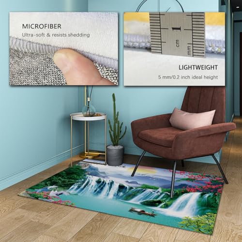 Tapis de salon encre de chine doux et lavable pour sécuriser le sol de votre cuisine - 6