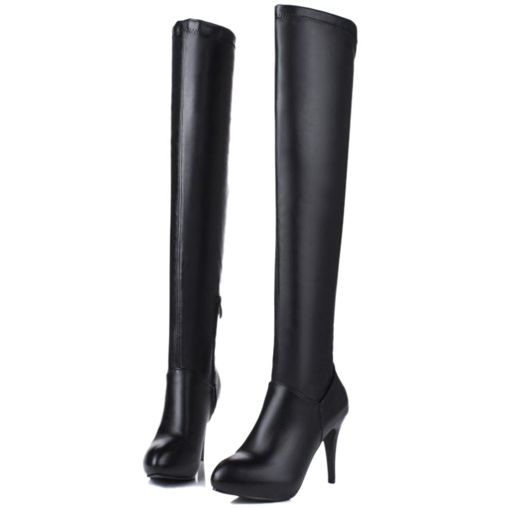 Onewus Botas de tacón alto hasta la rodilla de mujer Botas de caña larga