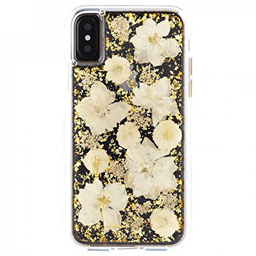 Case-Mate iPhone X Case - KARAT PETALS - Made with Real Flowers - Slim Protective Design - Apple iPhone 10 - Antique White