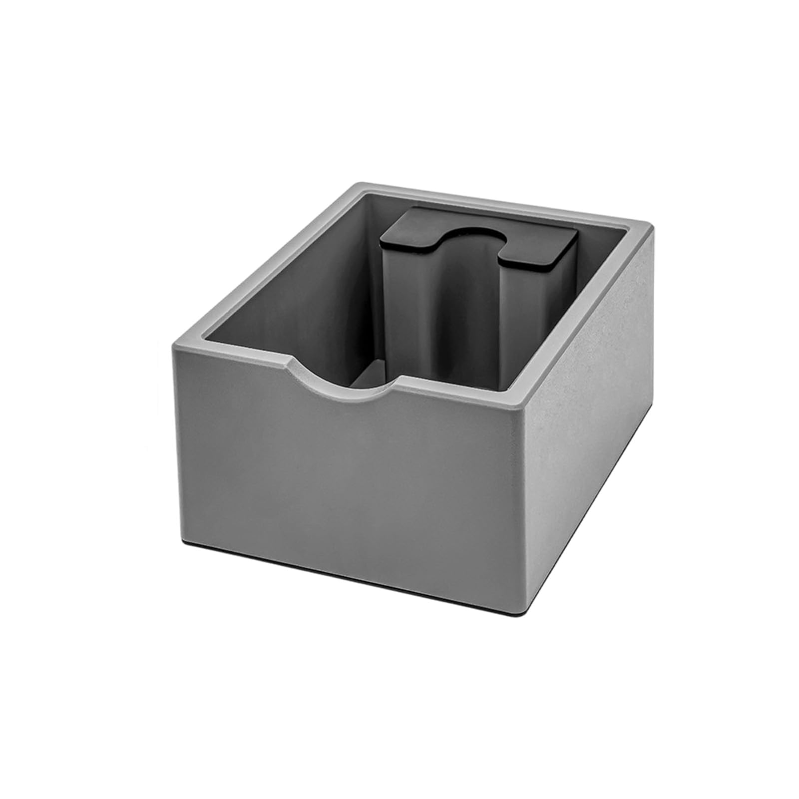 Kaeltsyn Grounds Container Dump Bin Espresso Knocks Box with Shock Absorbent and Antislip Base Espresso Machine Accessories Counter Dump Bin