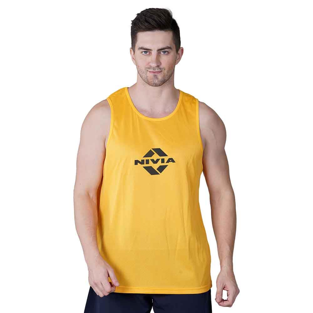 Nivia Micro Polyester Training Bibs (Golden Yellow, XL) | Open Cut Design | Ideal for Training in Football, Soccer, and Rugby. (B06XXYN7TW) Amazon Price History, Amazon Price Tracker