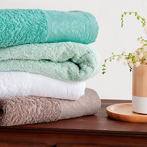 Jogo Toalhas de Banho com 5 peças Fio Penteado de Algodão PREMIUM - Splendore Chumbo