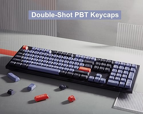 Image of Keychron V6 100% Layout Custom Wired Mechanical Keyboard, 108 Keys RGB Backlight QMK /VIA Programmable Macro, Hot Swappable K Pro Red Switch PBT Keycaps for Mac Windows (Frosted Black)