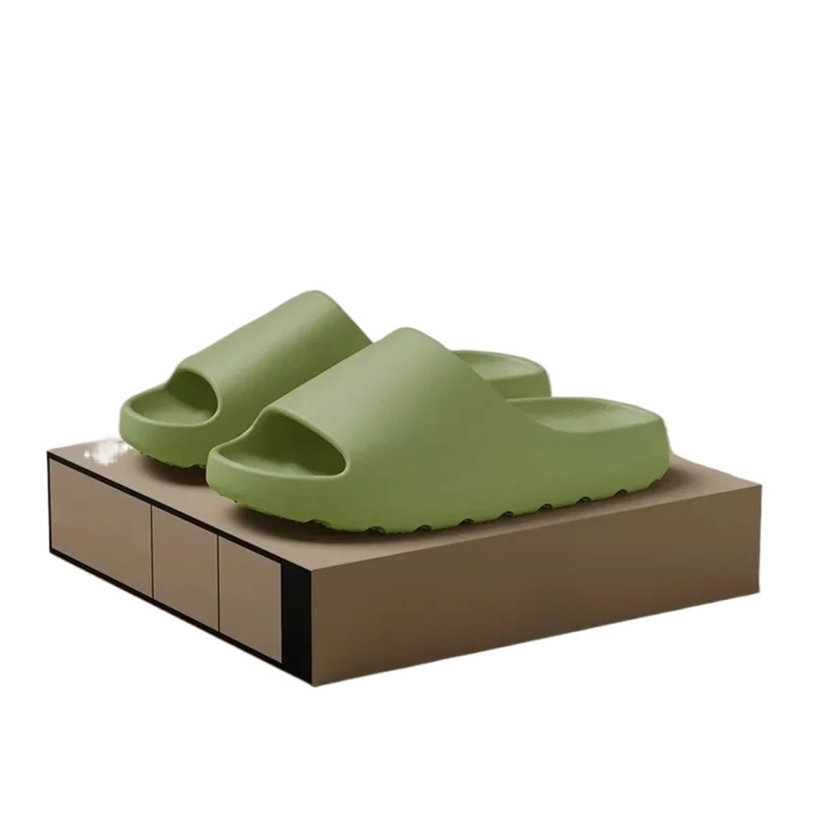 AMEEDA Cloud Sliders Coconut Slippers Cloud Thick-soled Beach Men Women's Sandals EVA Slides Summer Soft Bottom(Green,42-43)