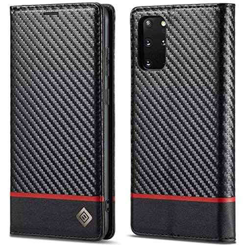 Galaxy S20 5G ケース 手帳型 Samsung SCG01 SC-51A 手帳ケース 耐衝撃 炭素繊維テクスチャ マグネット開閉式 便利 軽量 薄型 カード収納 スタンド機能 おしゃれ スマホケース 人気 耐衝撃 全面保護 汗や指紋防止 携帯カバー ビジネス 上質 高級な炭素繊維風 横のライン