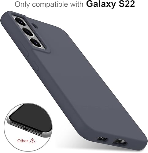 Miniatura 5 de DEENAKIN Funda para Samsung Galaxy S22, funda protectora de goma de gel de silicona suave y flexible, ajuste delgado, cuerpo completo, a prueba de