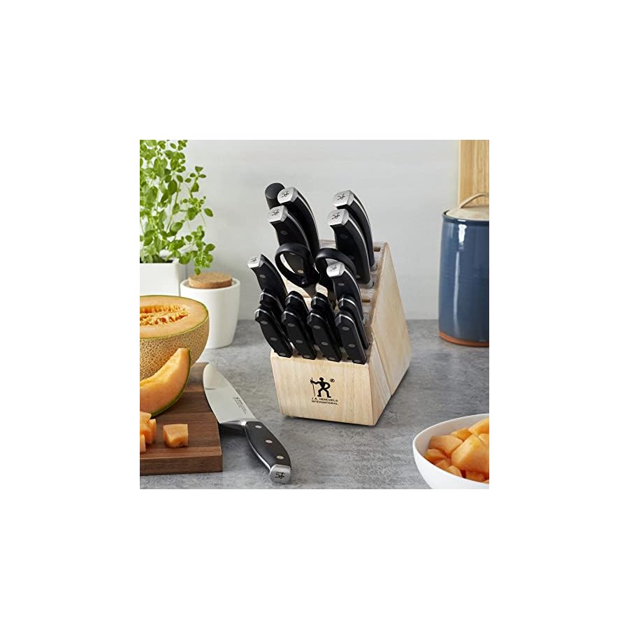 Henckels-Forged-Premio-18-pc-Knife-Block-Set-Distressed-White Henckels Forged Premio 18-pc Knife Block Set - Distressed White