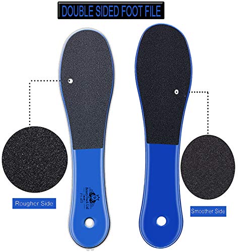 Double-Sided Foot Files Footfiles for Hard Skin Remover Foot Dry Skin Remover Feet Foot Rasp File Dead Skin Remover Foot Scrubber Hard Skin Remover Foot Care for Wet Dry Cracked Feet (Pack of 3 Blue) - Image 4