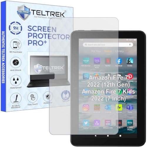Image of Screen Guard Compatible With Amazon Fire 7 2022 / Fire 7 kids Tablet 2022 12th Gen 7 inch Inch Tab Flexible Fiber Screenguard Not a Tempered Glass Screen Protector