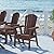 WestinTrends Dylan Dylan Outdoor Patio Shell-Back Adirondack Dining Chair Weather Resistant Dark Brown