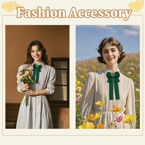 Image of Womens Bow Tie Adjustable Rhinestone Bowtie for Women Ladies Girls Pre-tied Womens Tie for Shirt Suit Uniform