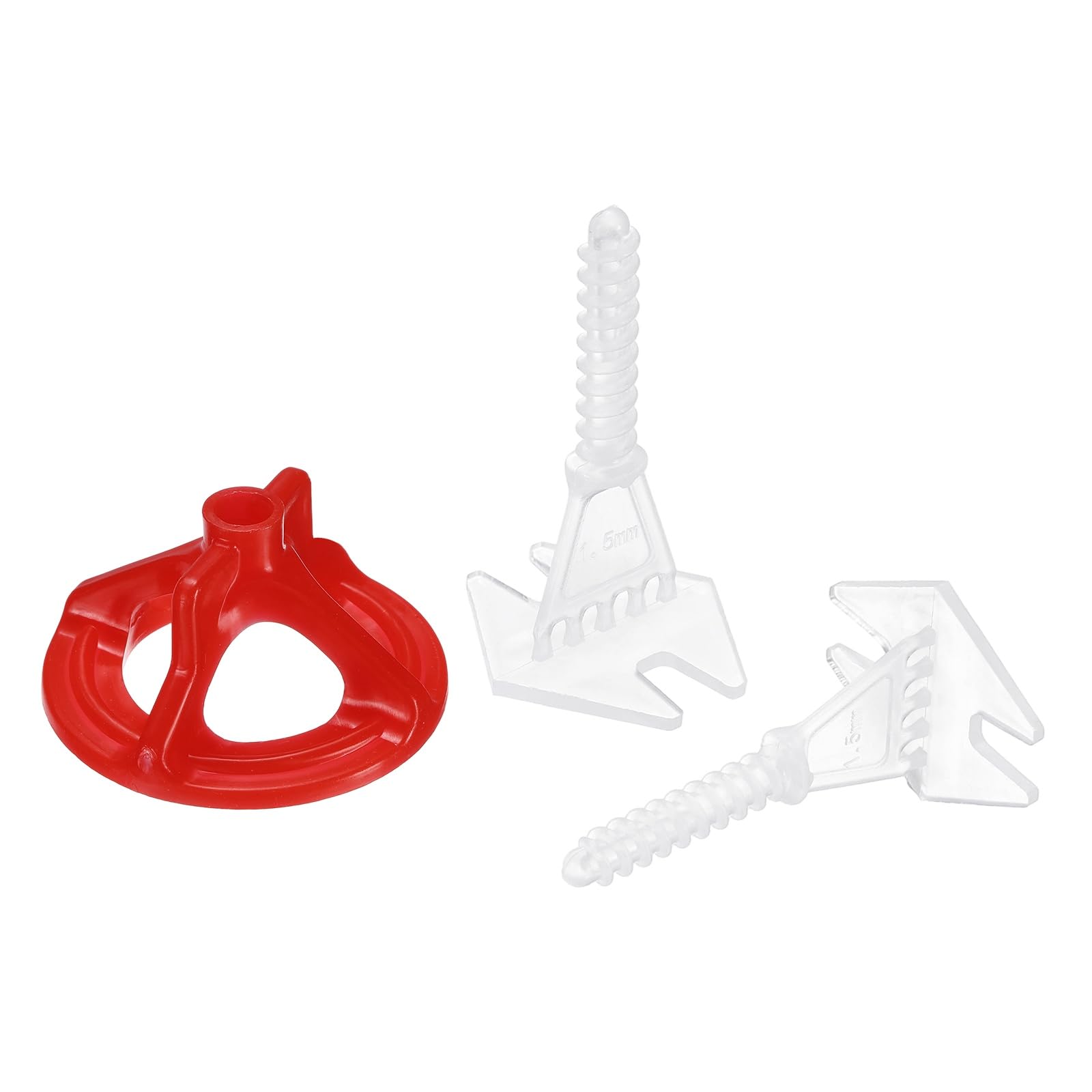 PATIKIL 1 set di clip per sistema di livellamento delle piastrelle, 700 distanziatori per base a spirale + 100 tappi per installazione a parete/pavimento, piastrelle in ceramica e pietra