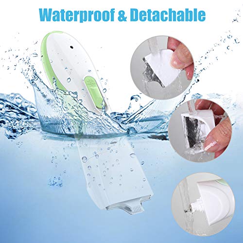 TURN RAISE Professional Dog Grooming Clippers,Washable Dog Shaver Clippers Low Noise Rechargeable Electric Quiet Dog Hair Clipper with Detachable Ceramic Blade for Dogs and Cats,Eyes,Face,Ears,Paw