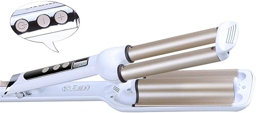 Miniatura 4 de Plancha rizadora de pelo de 3 barriles rizadora de cerámica para cabello medio y largo, rizador, rizador, herramientas de peinado