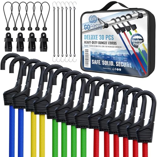 Bungee Cords Heavy Duty Outdoor - 30 PCS Bungee Cord...