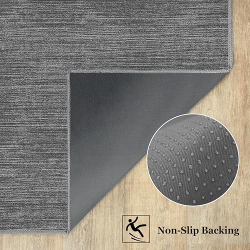 Alfombra de pasillo lavable gris y antideslizante para cocina de 60x150 cm 6