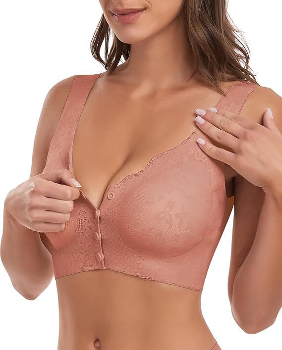 eleg & stilance Women's Cotton Padded and Non-Wired Maternity Nursing Feeding Bra (in, Numeric, 40, 40, 40, Regular, Pink)-picture-5