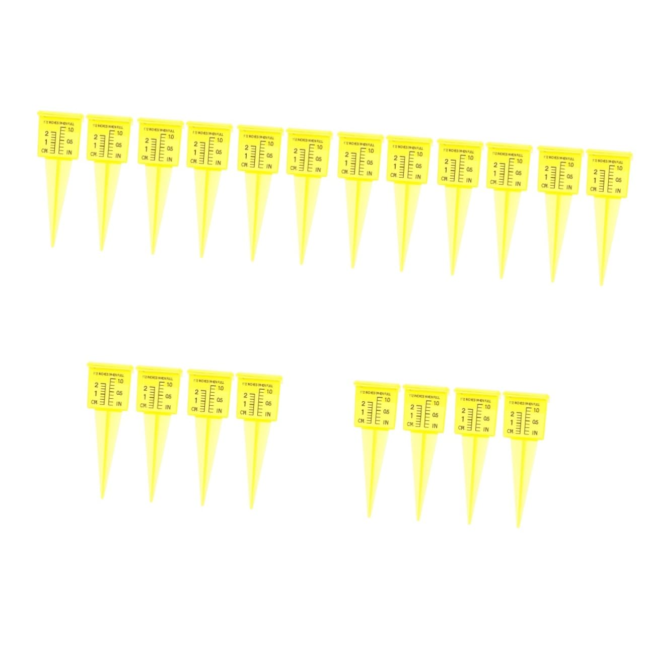 BESPORTBLE 25 Pièces jauge d'arrosage pluviomètre Jardinage Garden Le Jardin pluviometre Tasse à mesurer Mesure de l'eau du Paysage évalué Appareil pluviométrique Outil de Jardin Plastique