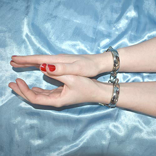 Elegante roestvrijstalen handboeien, afgerond en zwaar (heren) - Image 5