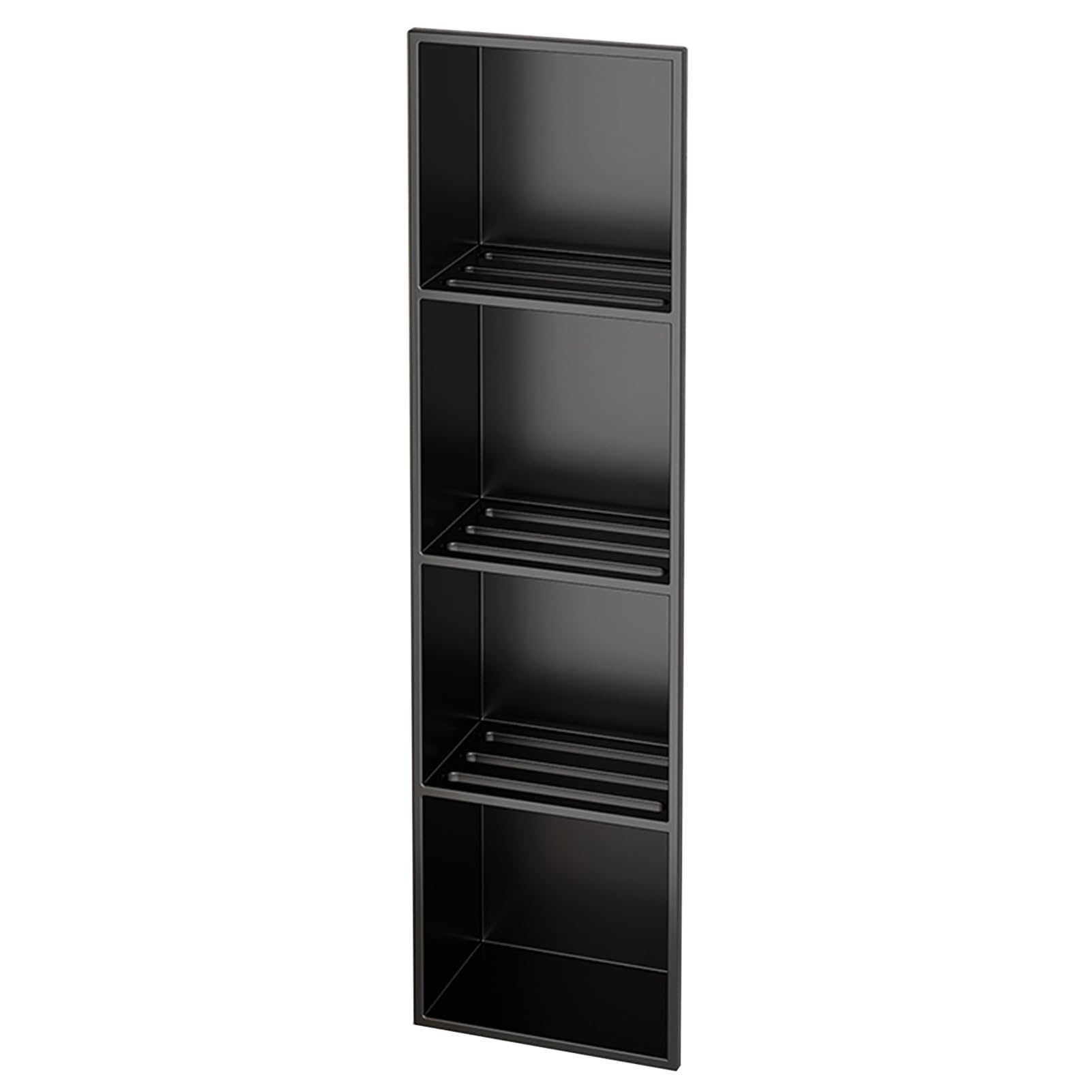 Niche de douche en acier inoxydable noir 28x12,5x119 cm pour organiser la salle de bain