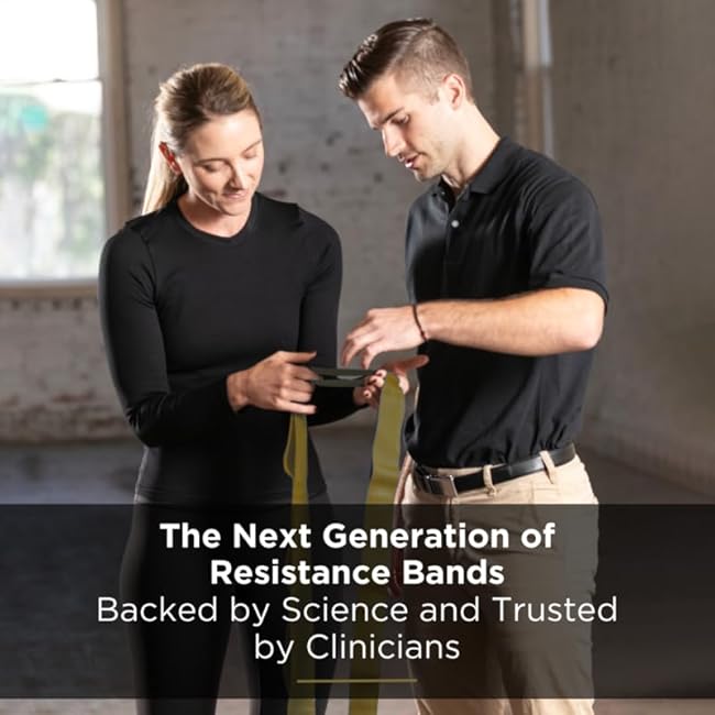 THERABAND CLX Resistance Band with Loops, Fitness Band for Home Exercise and Full Body Workouts, Portable Gym Equipment for Home Training, Gift for Athletes, Individual 5 Foot Band, Gold, Max, Level 8