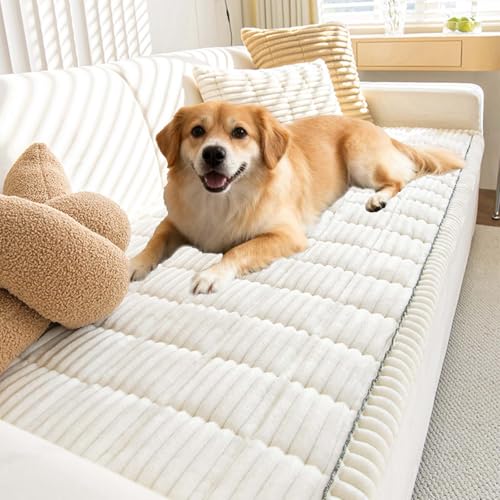 2027 Paw Baby Couch Cover, Ultra-Soft Paw Couch Protector (White,24 x 60 in)