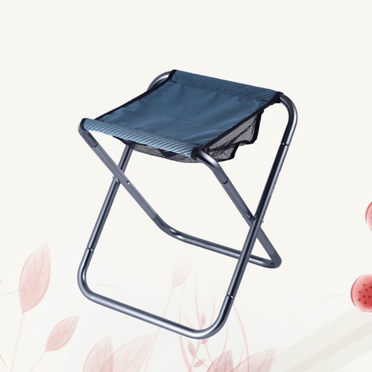 Alasum Sgabello e Portatile in Lega di Alluminio da Campeggio Pieghevole Resistente Design Compatto Blu per Escursionismo e Pesca per Adulti e Grandi