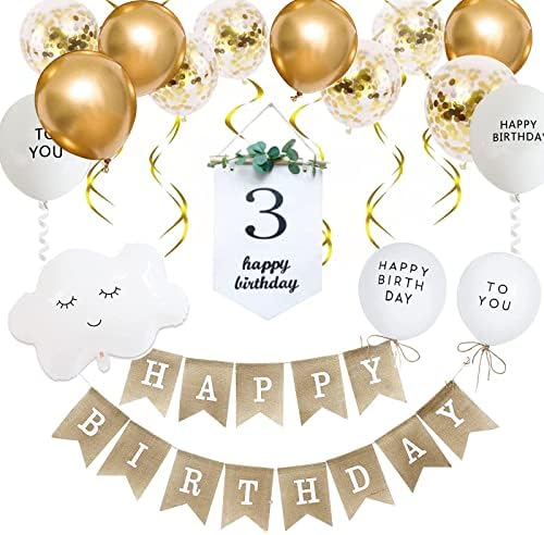 Amazon | 3歳バースデー飾り付け パーティー バルーン 誕生日 飾り付け 