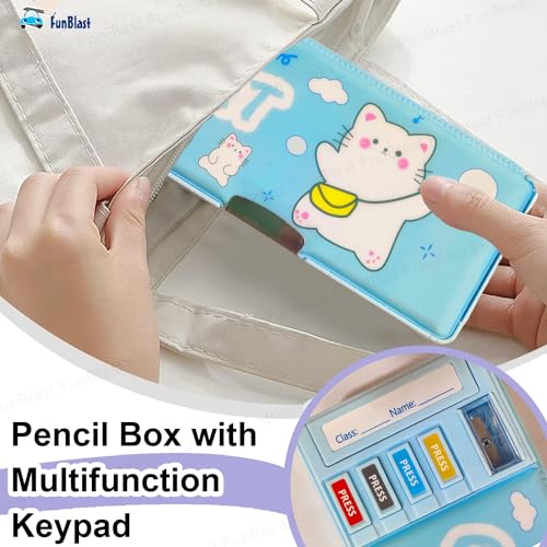 Image of FunBlast Multifunctional Pencil Box for Kids, Kids Pencil Box for Boys & Girls, Magnetic Pencil Box for Boys, Pop up Pencil Case for Kid (Cat)