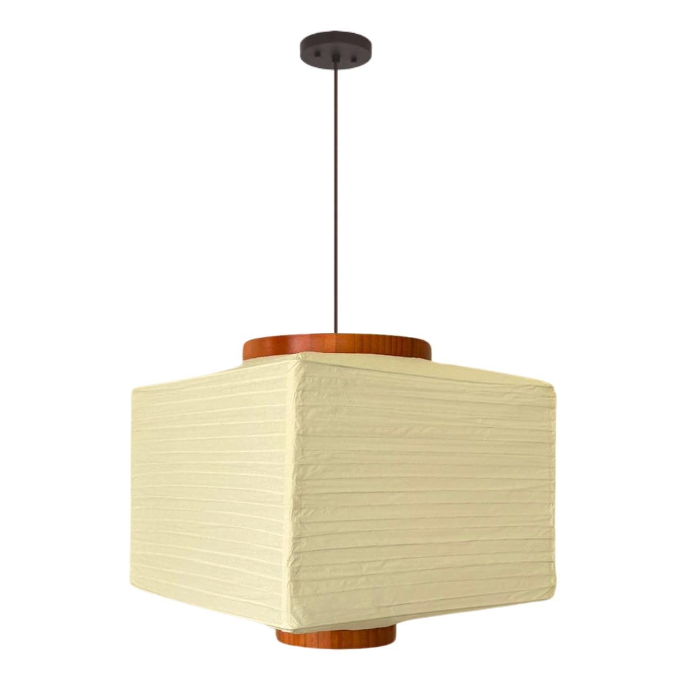 Nogy Lantern Lamp Pendant Light - Paper Lantern Pendant - Off White Paper Pendant Light - Rice Hanging Light, Perfect for Home Decor, Easy Installation (Hardwired)
