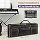 Ruibo Keyboardtasche 61 Tasten, Gigbag 600D Oxford-Stoff mit 10 mm Baumwollpolstertasche,Tragbar, Langlebig, Wasserdicht, 101,6 x 40,6 x 15,2 cm, Schwarz + Orange
