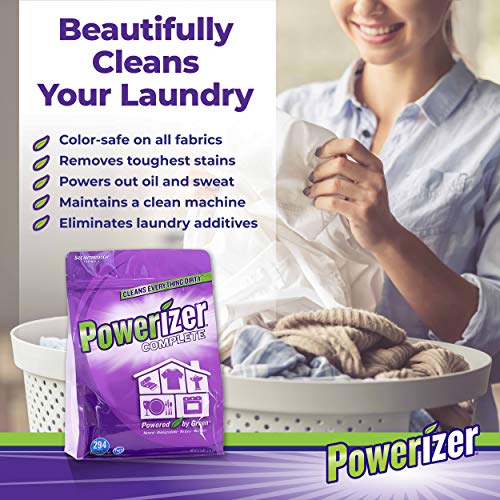 Powerizer Complete Laundry Powder Detergent & Multipurpose Cleaner | 6.5 Lb Detergent Powder | 294 Scoops | Plant-Based Concentrated Laundry Soap & Dishwasher Detergent Powder #TOP2