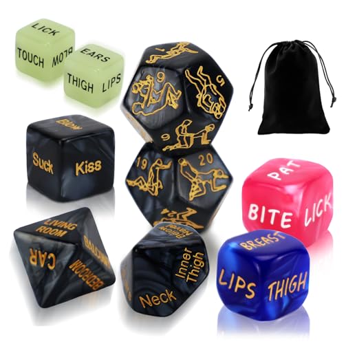 WJMY 9er Würfel set,sex spielzeug für die paare, Sexstellung, Kama-Sutra Sex-Spiel für Erwachsene, Schlafzimmer Geschenk, Entscheidungswürfel-Szenario, Pose, Körperteil und Spielweise