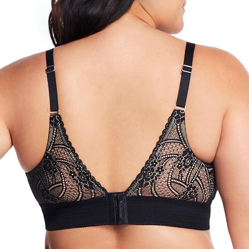 Glamorise Women's Plus Size Luxe Lace Bralette Wirefree #70122