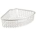 iDesign Forma Metal Wire Lazy Susan Storage Basket Wedge with Handle For Kitchen Cabinets, Countertop, Pantry, 1/4 Circle, Satin