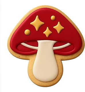 Mystical Mushroom Cap Cookie Cutter & Stamp - 4x3.5 Fun Kitchen Baking