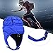 Padded Rugby Helmet,Football Baseball Sports Helmet Rugby Head Guard Protective Soft Headgear for Hockey Football Soccer Goalie for All Ages (Blue S Code)
