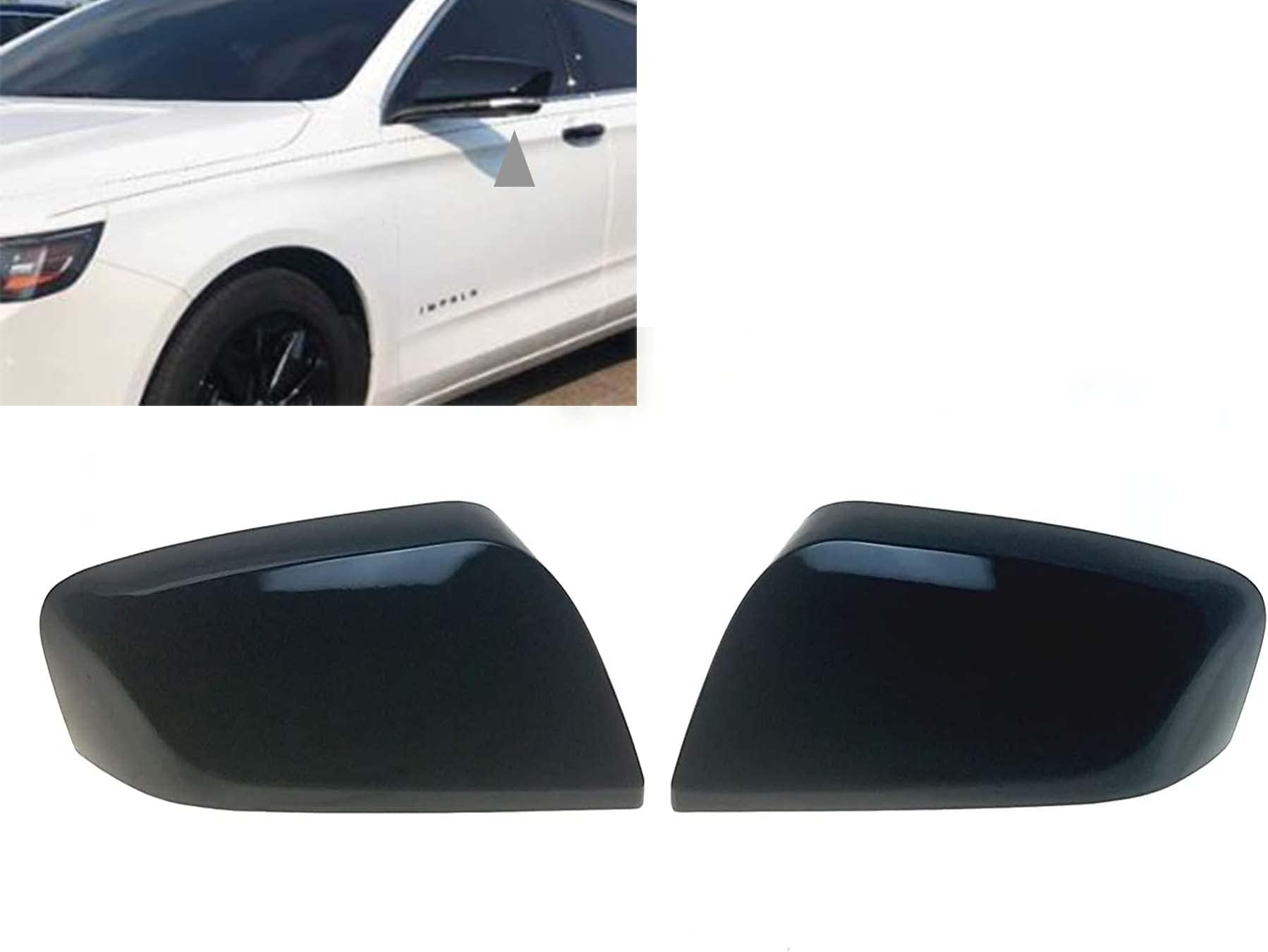 Overlays Gloss Black Side Door Mirror Covers Compatible with 2014-2018 Chevrolet Impala ^DO NOT FIT Limited Model^