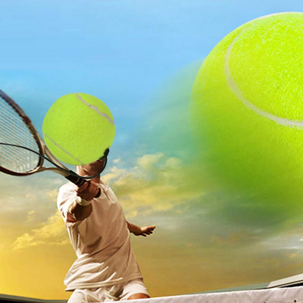 TIMESETL Balles de Tennis avec Corde 3 Pcs, Balle d'entraînement Élastique pour Adultes Débutants