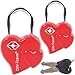Zatwierdzone przez TSA kłódki do zamków bagażowych (2 szt.) OW-Travel Walentynkowe zamki do walizek w kształcie serca z kluczami. Kłódki walizkowe ze stopu cynku z zamkiem na klucz do bagażu, torby, walizki, plecaka, szafki na siłownię (Czerwone)
