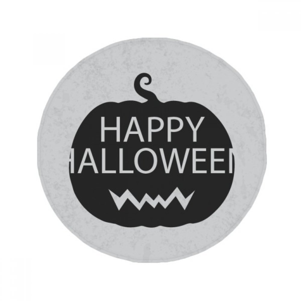 Tapis de sol citrouille d'Halloween rond 60 cm antidérapant multicolore