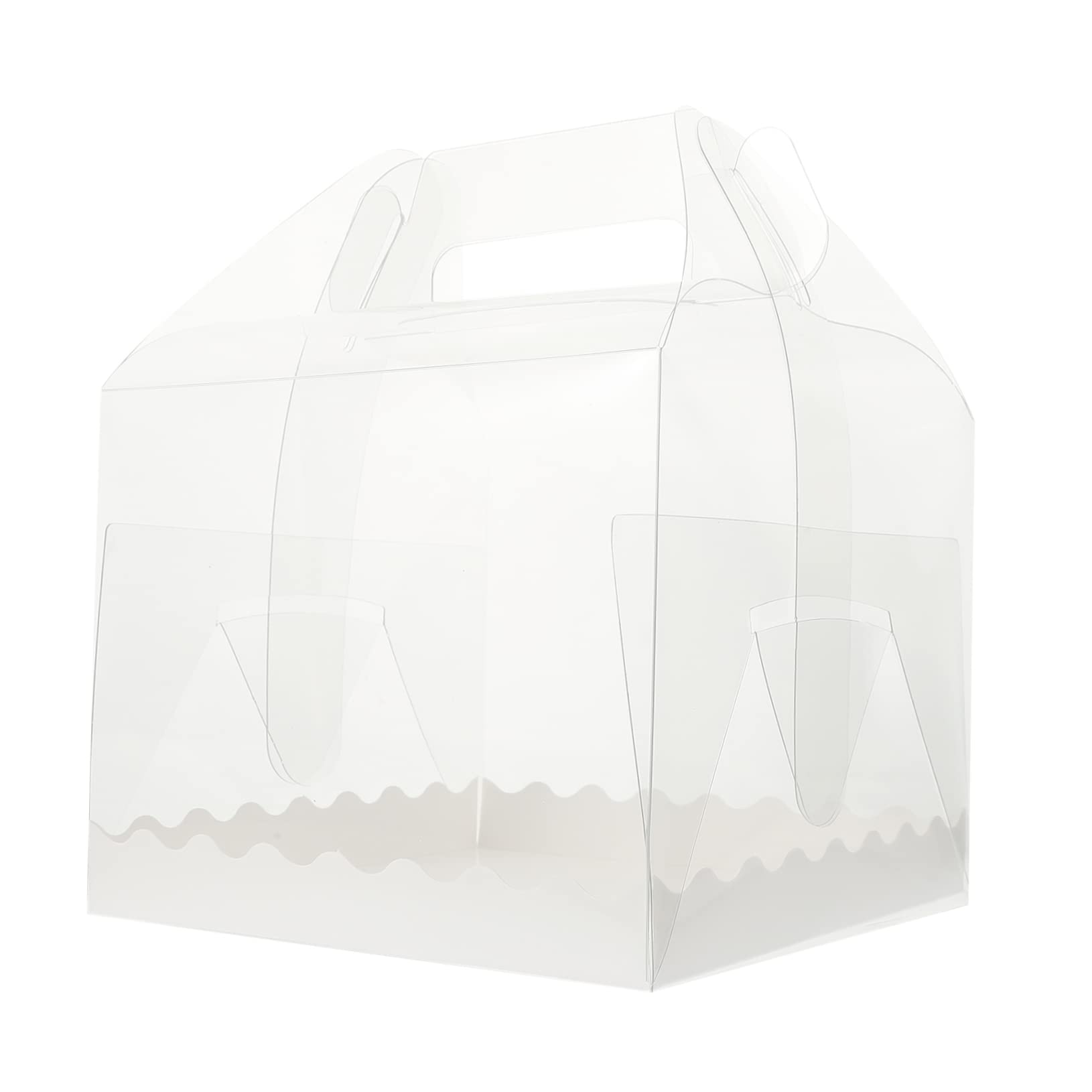 Cabilock 10Pcs Cake Packing Box Portable Storage Case for Birthday Cakes Food Safe Material for Outdoor Banquets Easy to Clean Break Resistant Design