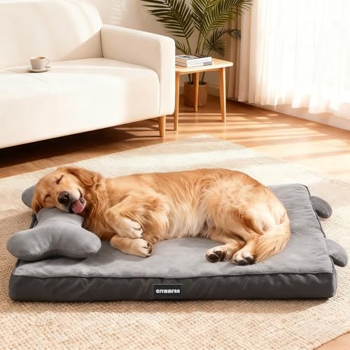 Cuccia Ortopedica per Cani con Cuscino Rimovibile, Lettino Lavabile Memory Foam a Forma Cassetta Uova, Impermeabile Letto per Supporto Testa e Articolazioni, Cuccia cane Interno con Base Antiscivolo