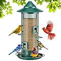 Jarkyfine Metal Mesh Tube Bird Feeder for Outdoors Hanging - Squirrel Chew Proof Bird Feeders for Outside, Rust-Proof, 2LB Large Capacity, Easy to Refill, for Finch Cardinal, Gifts for Bird Lovers