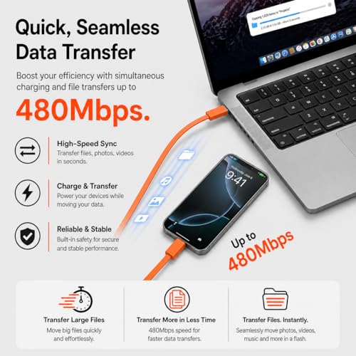Image of 240W Flat Silicone Type C Cable with Detachable Mobile Stand | 1.5M | Tangle Free | 480Mbps | Multi-Angle | Keychain |Compatible with Laptop iPad Samsung OnePlus iPhone 16